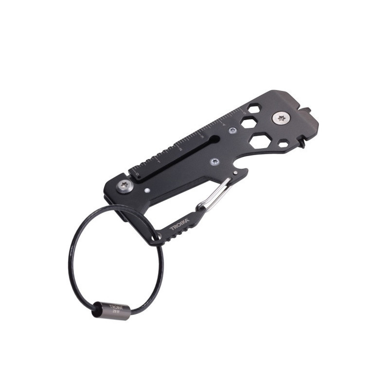 Brelok TROIKA Toolinator, 10 funkcji, stal nierdzewna, tytantowy