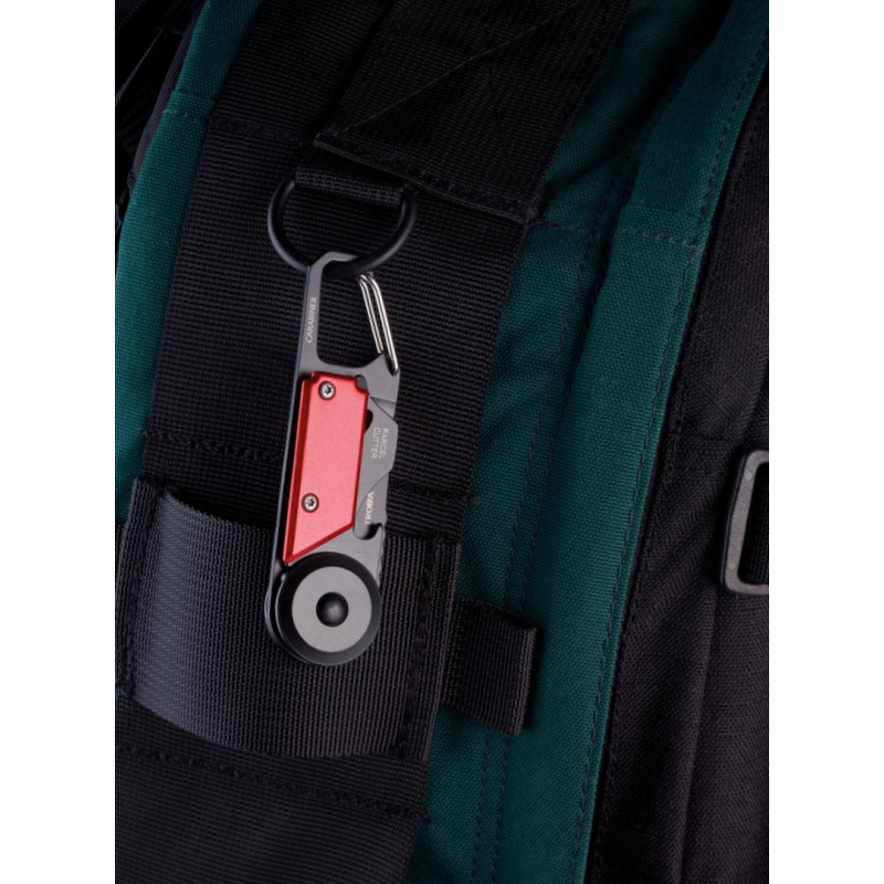 Brelok TROIKA Egon, z karabińczykiem, 5 funkcji, czarno‑czerwony