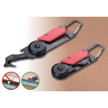 Brelok TROIKA Egon, z karabińczykiem, 5 funkcji, czarno‑czerwony