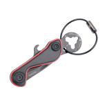 Brelok TROIKA Parcel Cut & Cart, 9 funkcji, czarno-czerwony