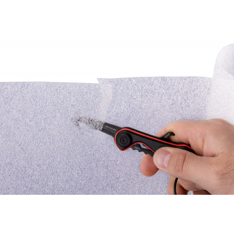 Brelok TROIKA Parcel Cut & Cart, 9 funkcji, czarno-czerwony