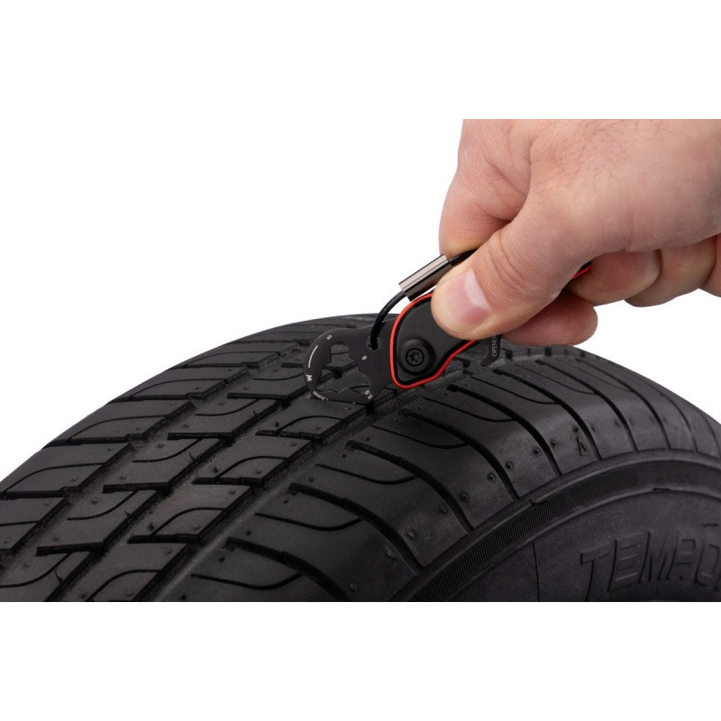 Brelok TROIKA Parcel Cut & Cart, 9 funkcji, czarno-czerwony