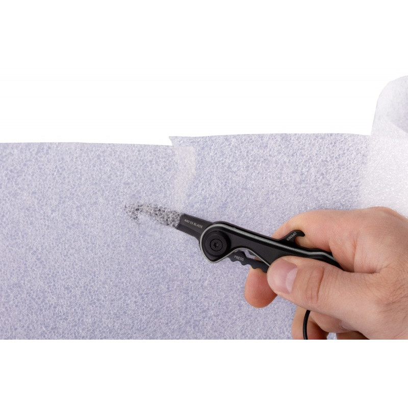 Brelok TROIKA Parcel Cut & Cart, 9 funkcji, czarno‑tytanowy