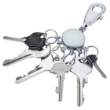 Brelok TROIKA Patent, z karabińczykiem, na 6 kluczy, srebrny mat