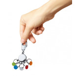 Brelok TROIKA Patent Colour, z karabińczykiem, na 5 kluczy, kolorowe znaczniki, stalowy