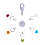 Brelok TROIKA Patent Colour, z karabińczykiem, na 5 kluczy, kolorowe znaczniki, matowy