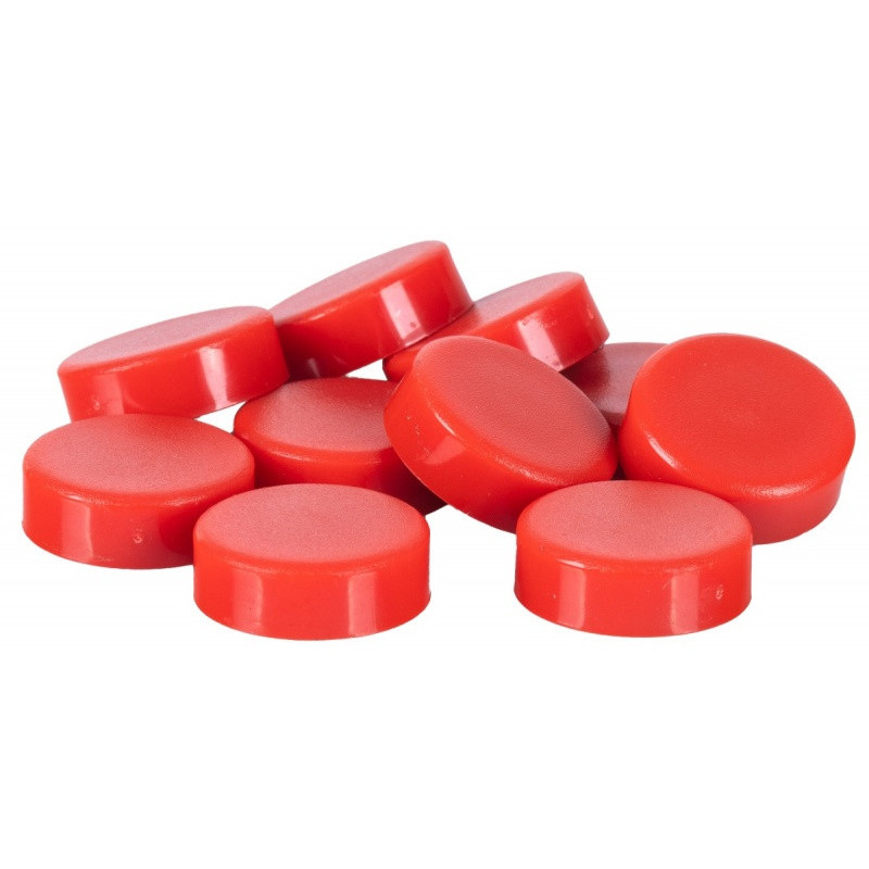 Magnesy do tablic Q-CONNECT, okrągłe, 20mm, 10szt, czerwone