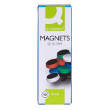 Magnesy do tablic Q-CONNECT, okrągłe, 20mm, 10szt, czerwone