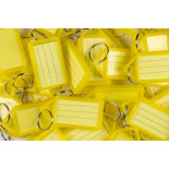 Zawieszki na klucze Q-CONNECT, 55x30mm, 40 szt., żółte