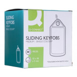 Zawieszki na klucze Q-CONNECT, 55x30mm, 40 szt., żółte