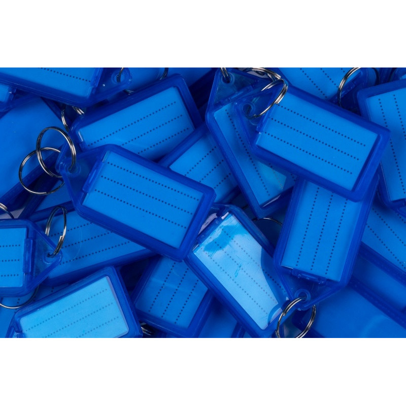 Zawieszki na klucze Q-CONNECT, 55x30mm, 40 szt., niebieskie