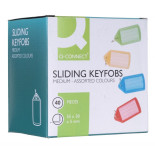 Zawieszki na klucze Q-CONNECT, 55x30mm, 40 szt., mix kolorów