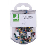 Szpilki Q-CONNECT, 4x20mm, w plastikowym pudełku, mix kolorów