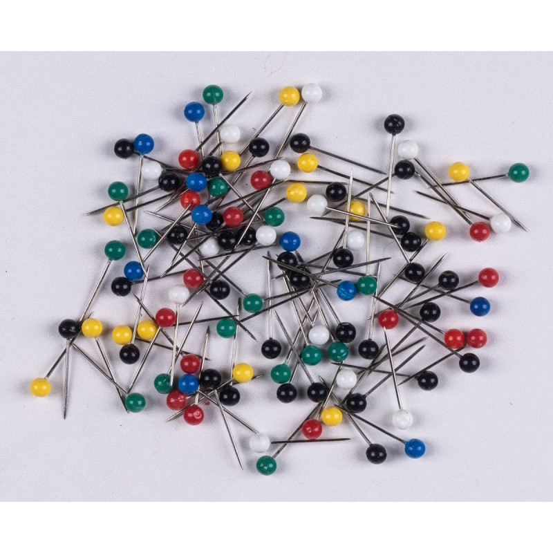 Szpilki Q-CONNECT, 4x20mm, w plastikowym pudełku, mix kolorów