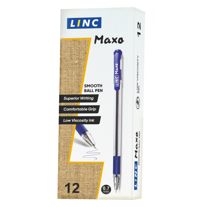 Długopis LINC Maxo, śr. kulki 0,7mm, gr. linii 0,3mm, niebieski