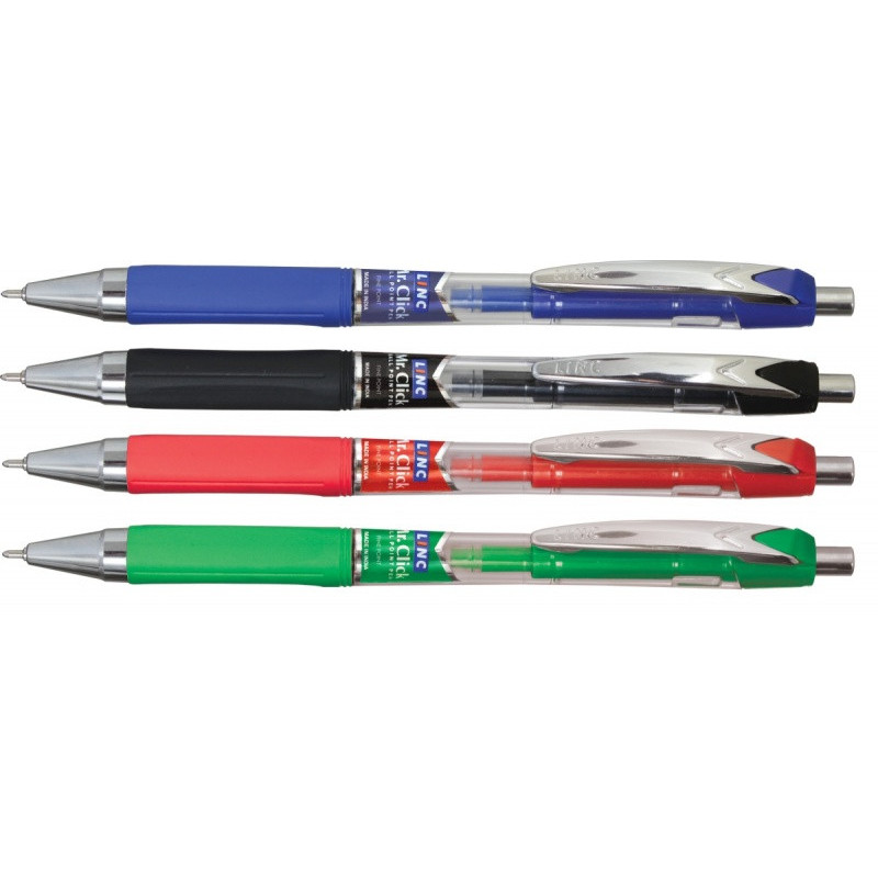 Długopis LINC Mr.Click, śr. kulki 0,7mm, gr. linii 0,3mm, niebieski