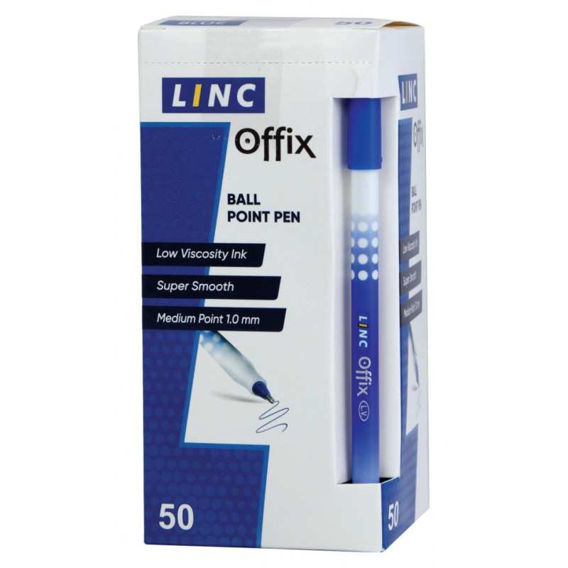 Długopis LINC Offix, śr. kulki 1mm, gr. linii 0,33mm niebieski