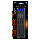 Długopis LINC Pentonic B-RT, śr. kulki 0,7mm, gr. linii 0,3mm, 3 szt., blister, niebieski