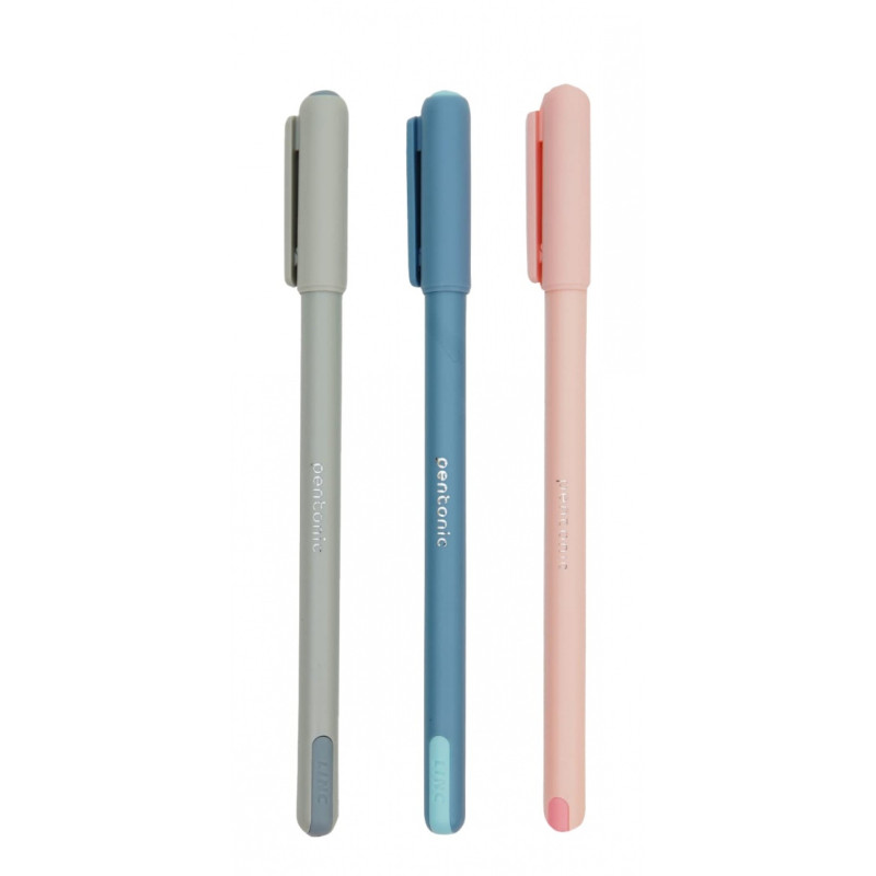 Display długopisów LINC Pentonic Frost, śr. kulki 0,7mm, gr. linii 0,3mm, 100 szt., mix kolorów