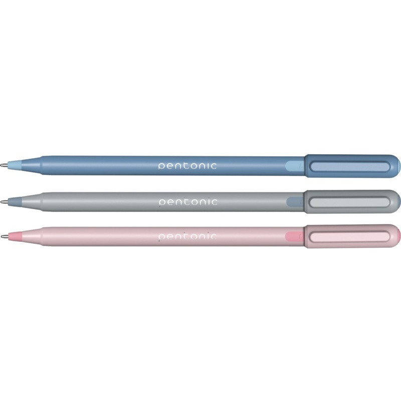 Display długopisów LINC Pentonic Frost, śr. kulki 0,7mm, gr. linii 0,3mm, 100 szt., mix kolorów