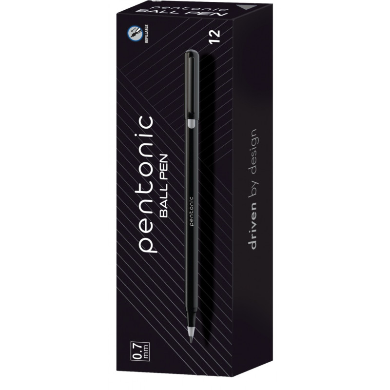 Długopis LINC Pentonic, śr. kulki 0,7mm, gr. linii 0,3mm, czarny
