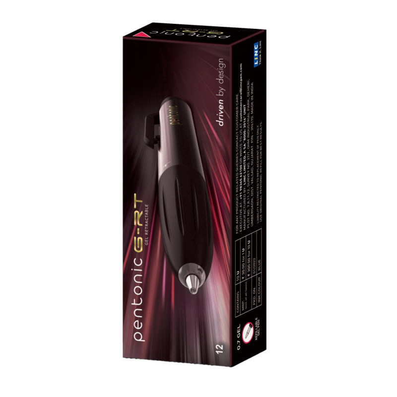 Długopis żelowy LINC Pentonic GRT, śr. kulki 0,7mm, czerwony