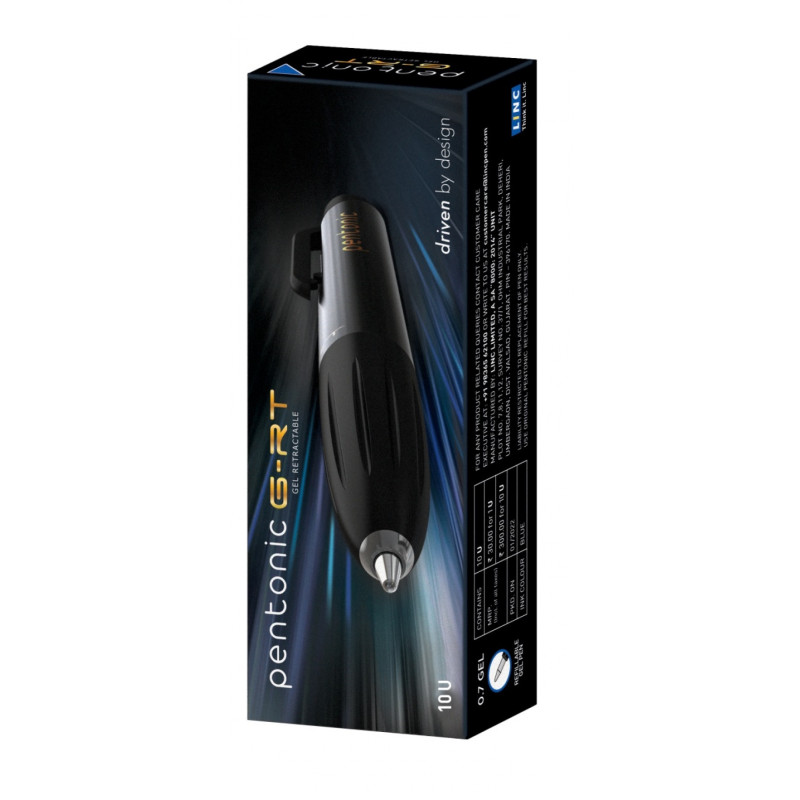 Długopis żelowy LINC Pentonic GRT, śr. kulki 0,7mm, niebieski