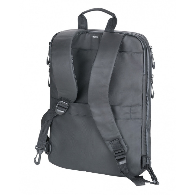 Plecak na laptopa TROIKA Black Expandable, 16", czarny