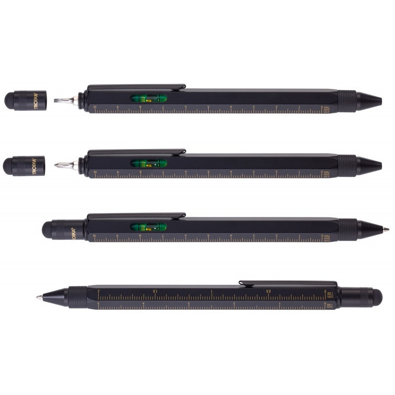 Długopis wielozadaniowy TROIKA Construction, czarny mat