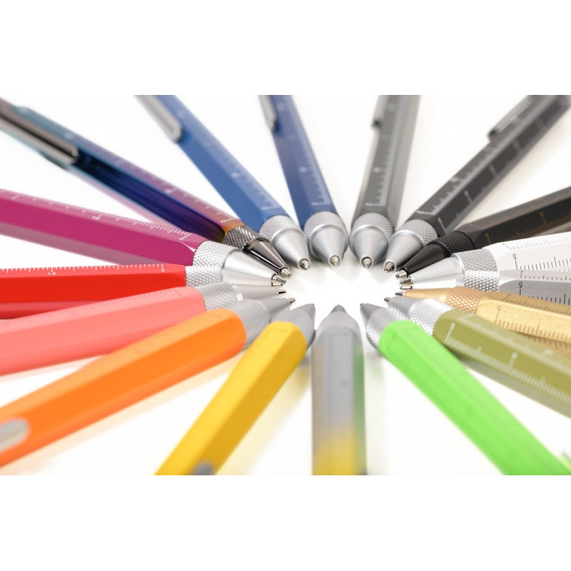 Długopis wielozadaniowy TROIKA Construction, zielony neonowy