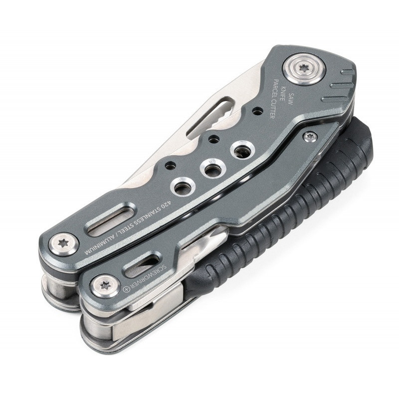 Narzędzie wielofunkcyjne TROIKA Fire Tool, 14 funkcji, szary