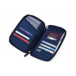 Etui na dokumenty TROIKA Safe Flight, na suwak, niebieskie