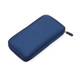 Etui na dokumenty TROIKA Safe Flight, na suwak, niebieskie