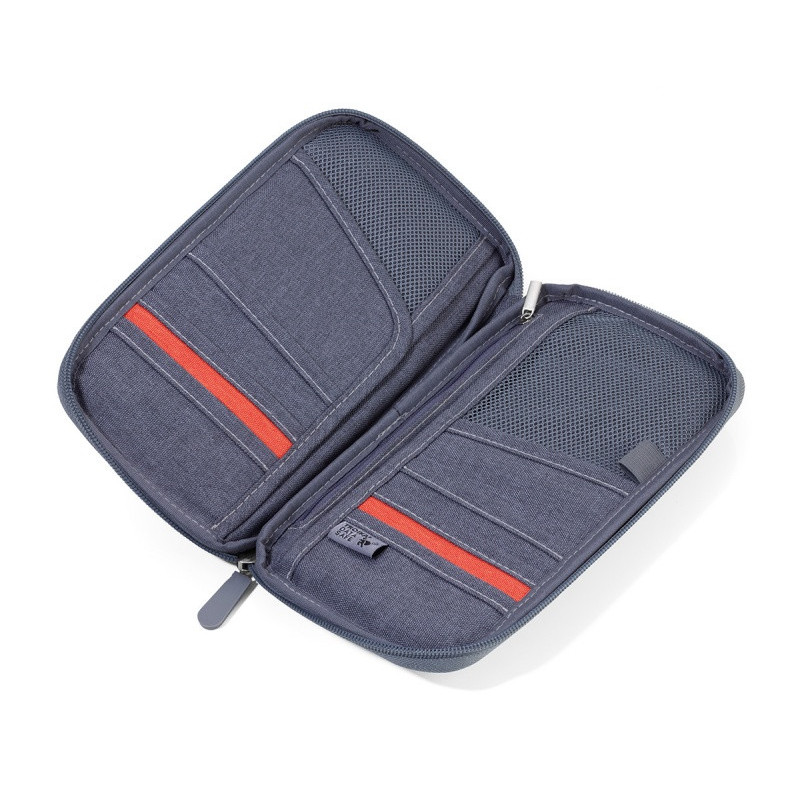 Etui na dokumenty TROIKA Safe Flight, na suwak, szare