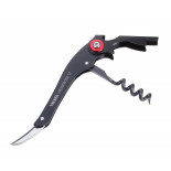 Zestaw do wina TROIKA Weinprobe, korkociąg + nożyk + zatyczka, czarny