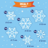 Naklejki na okno śnieżynki TRENDHAUS MM, 24 szt., białe
