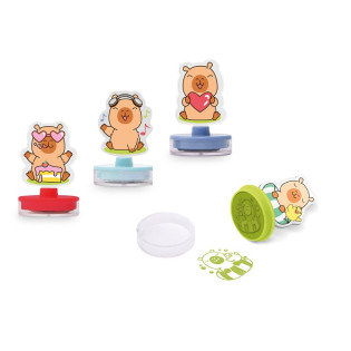 Pieczątka TRENDHAUS CP HL-5, samotuszująca, akrylowa, mix kolorów