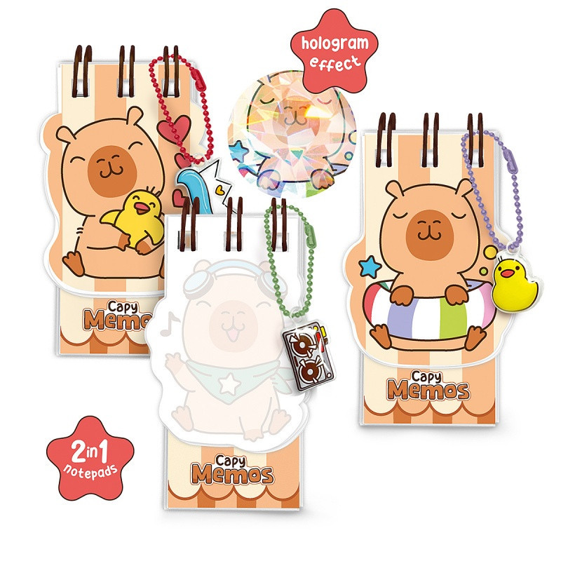 Mini notes TRENDHAUS CP HL-5, 2 w 1, 104kartki, mix kolorów