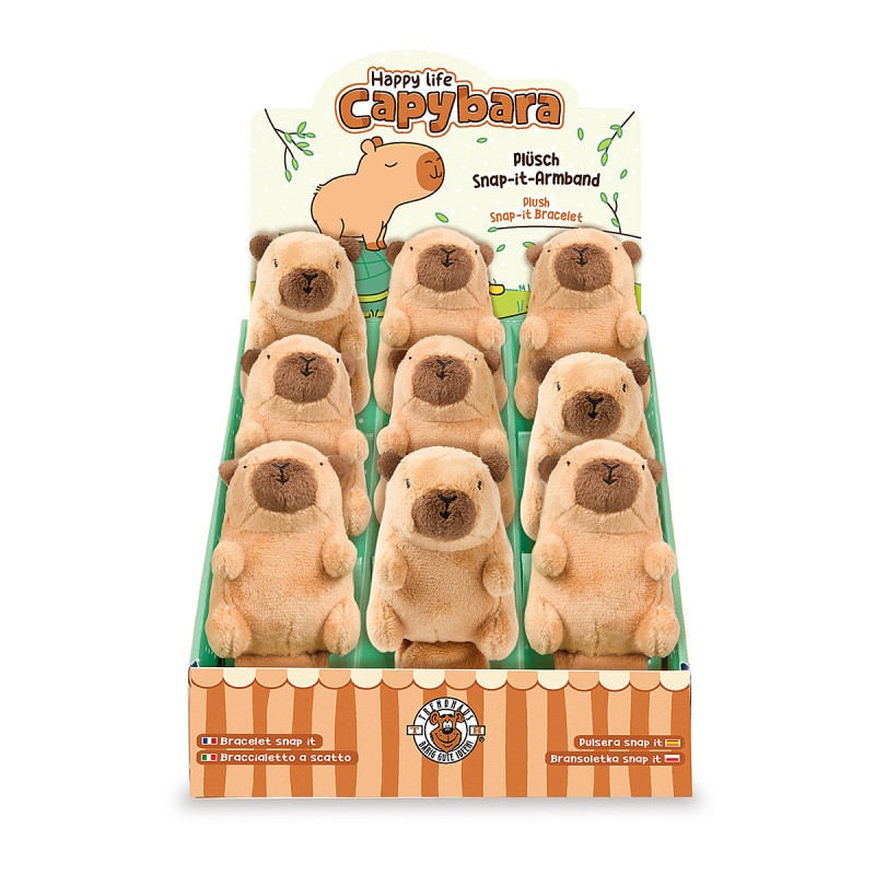 Bransoletka TRENDHAUS CP HL-5, Snap-it, pluszowa kapibara, brązowa