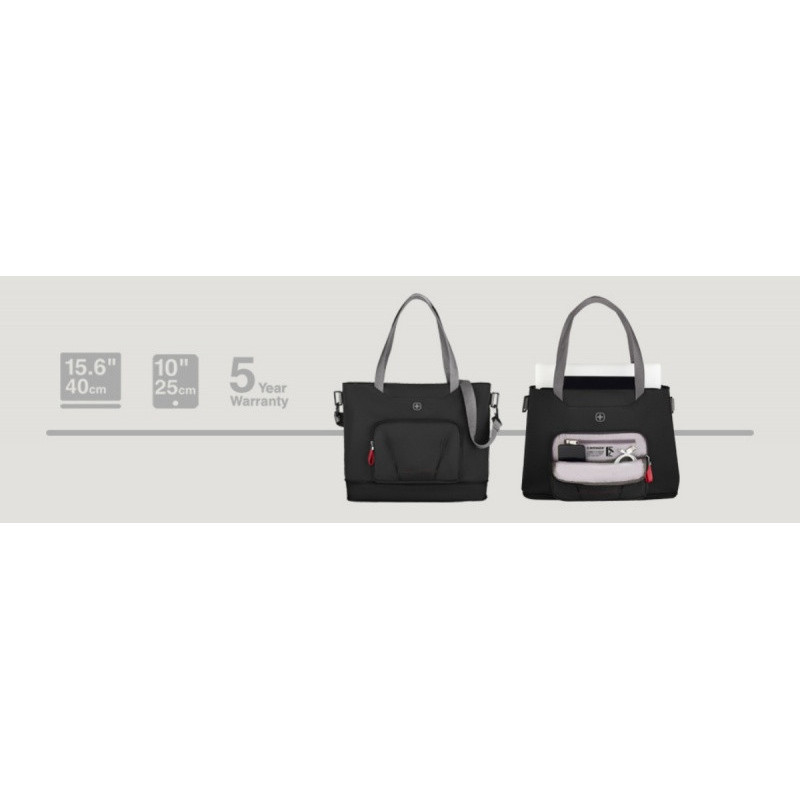 Torba na laptop WENGER Motion Deluxe Tote, 15,6", 180x460x310mm, czarna