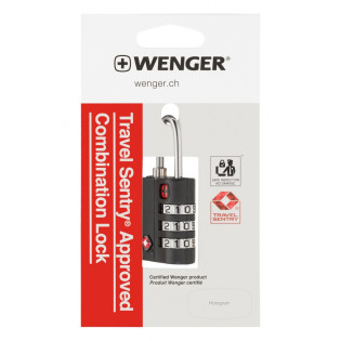 Kłódka z zamkiem szyfrowym WENGER, czarna