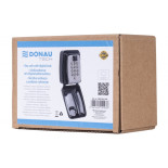 Skrytka na klucze DONAU TECH, z zamkiem cyfrowym, 115x95x40 mm, czarno-srebrna