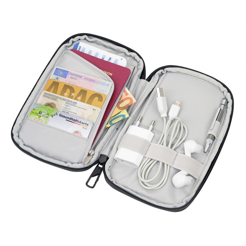 Etui podróżne TROIKA Black Tech Traveller, czarne