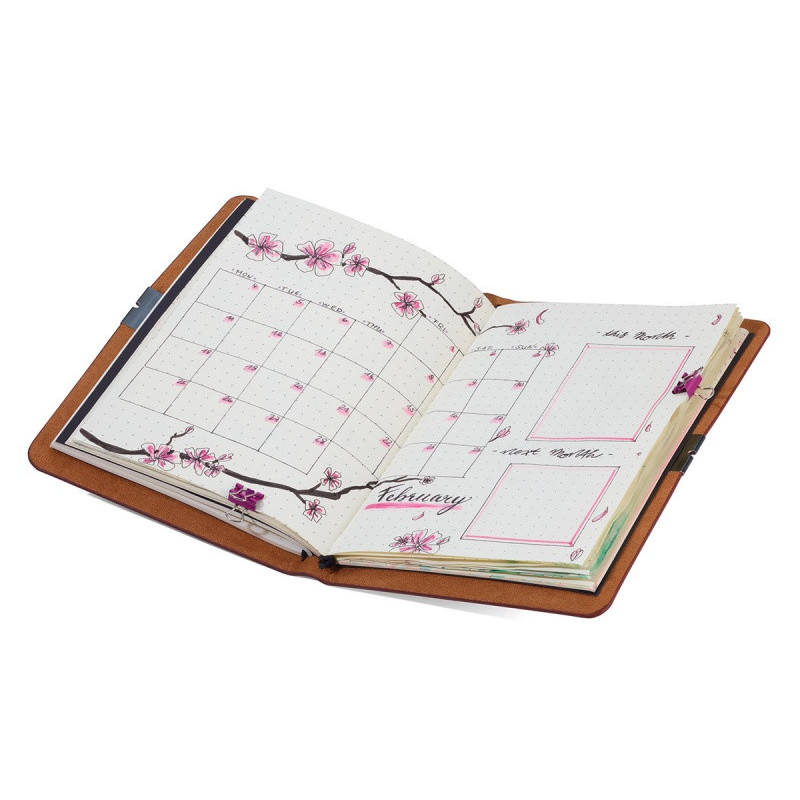 Notes TROIKA Bullet Journal, A5, w kropki, brązowy