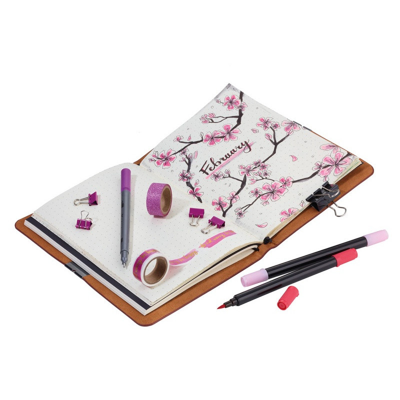 Notes TROIKA Bullet Journal, A5, w kropki, brązowy