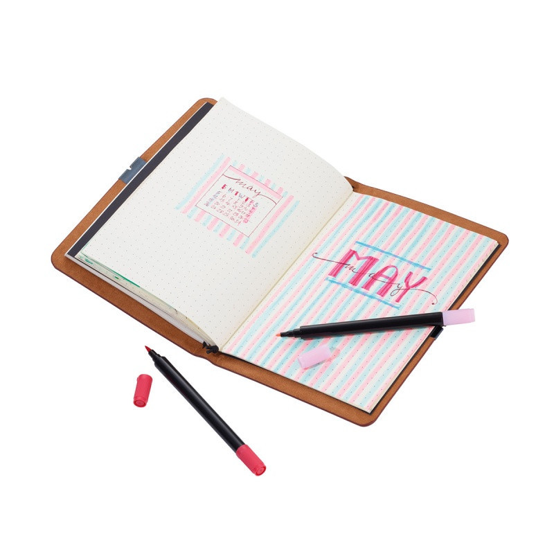 Notes TROIKA Bullet Journal, A5, w kropki, brązowy