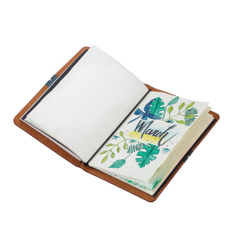 Notes TROIKA Bullet Journal, A5, w kropki, brązowy