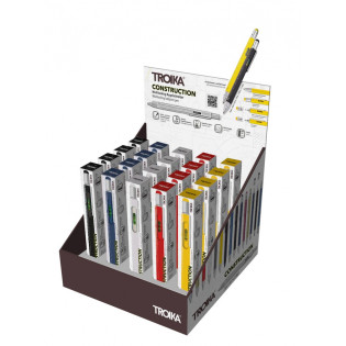 Display naladowy długopisów wielozadaniowych TROIKA Construction, 20 szt., mix kolorów