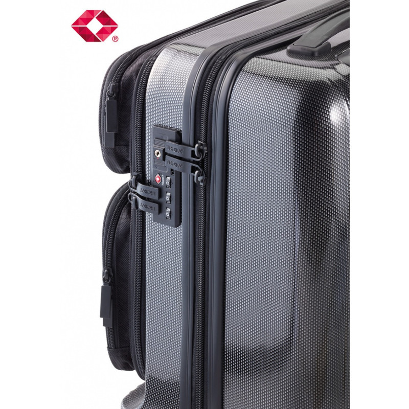 Walizka TROIKA 36 Hours Trolley, poliwęglan, szara