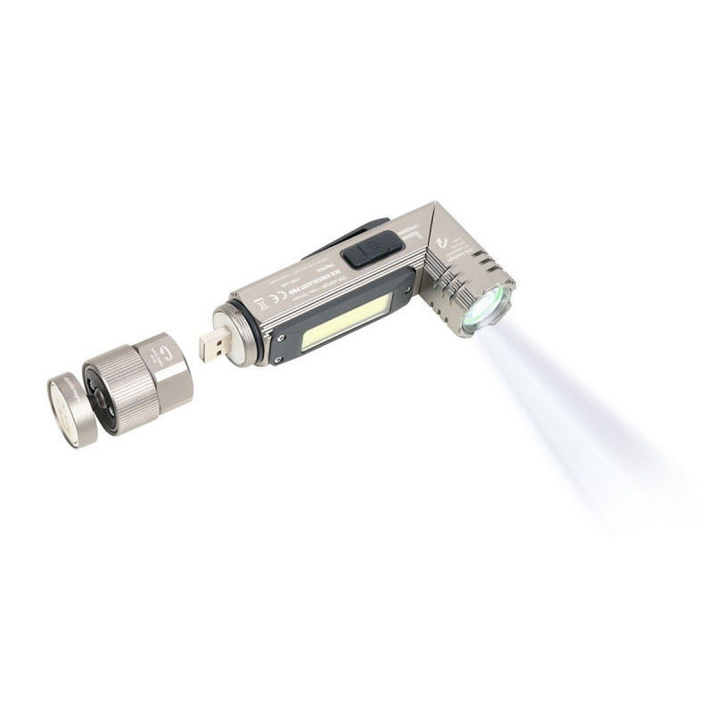 Latarka TROIKA Eco Knicklicht Pro, LED, 5 funkcji, szara